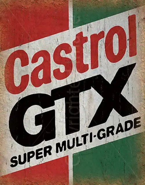 

CASTROL-плакат pared GTX для роста, металлический каркас для латеза, для garaje, aceite