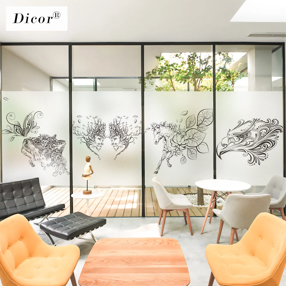 Художественная брендовая оконная пленка DICOR однотонная для набросков животных