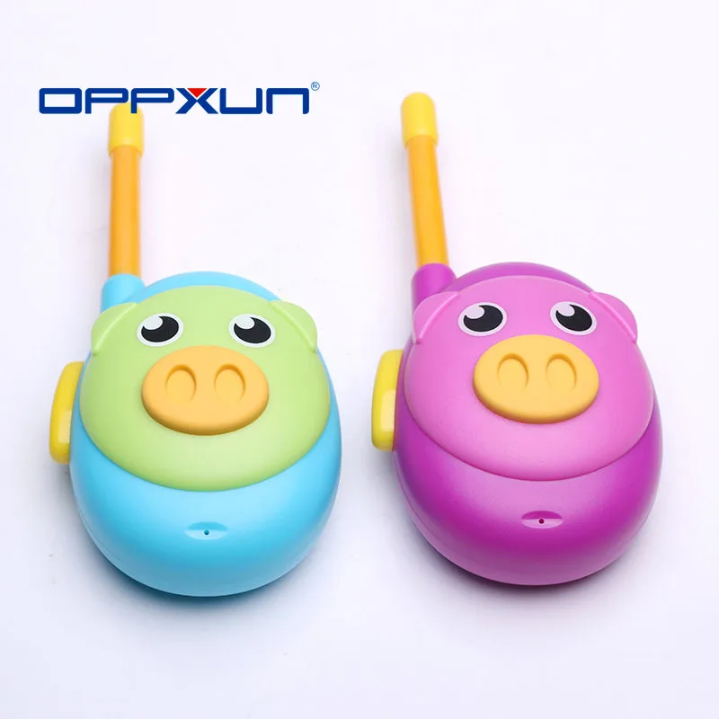 oppxun walkie talkie children cartoon cute two way radio mini pink piggy model colorful birthday christmas kid student gift toy free global shipping