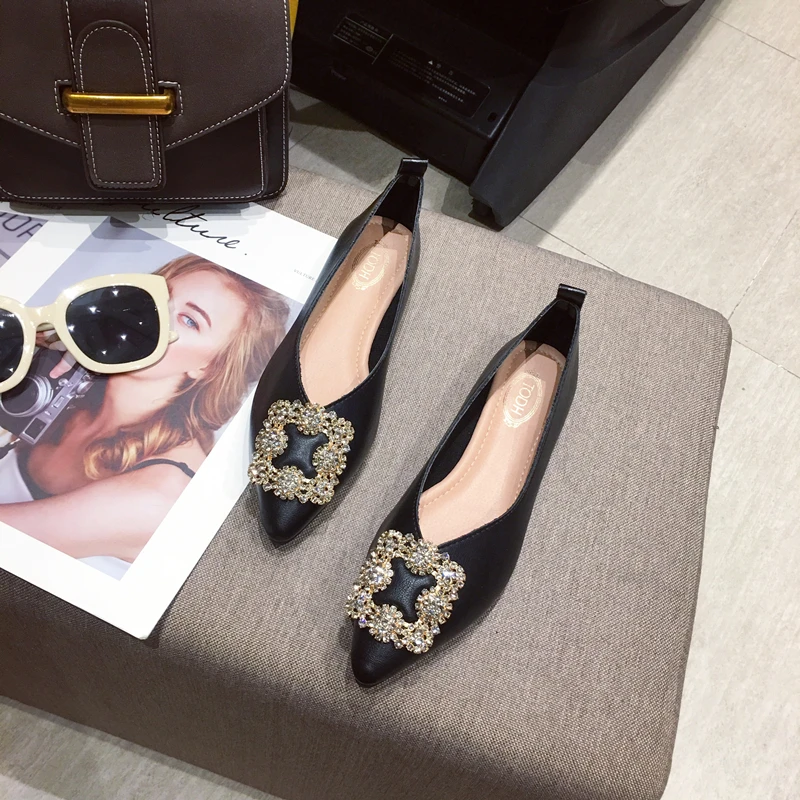 Беременности и родам Балетки женская обувь Новинка осени с обшивкой в Корейском