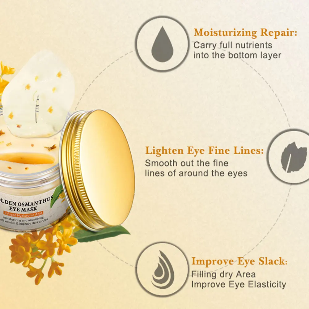 ARTISCARE Gold Osmanthus Eye Patches 2PCS Remove Dark Circles Hyaluronic Acid Moisturizing Masks Anti-Puffiness Care | Красота и