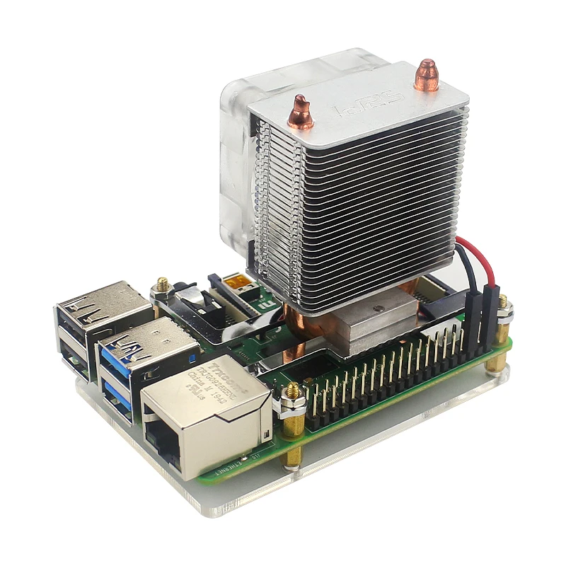 Охлаждающий вентилятор 52Pi Ice Tower для Raspberry Pi 4 медная трубка с RGB вентилятором +