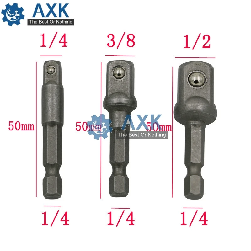 AXk хром-ванадиевая сталь адаптер с хвостовиком для 1/4 &quot3/8&quot 1/2 &quotудлинитель