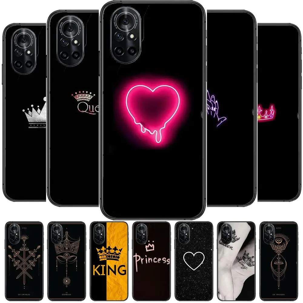 

Popular couple love couple shell Clear Phone Case For Huawei Honor 20 10 9 8A 7 5T X Pro Lite 5G Black Etui Coque Hoesjes Comi