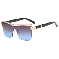 one piece sunglasses for men and women eyebrow sunglasses half framed european and american fashion street shooting glasses