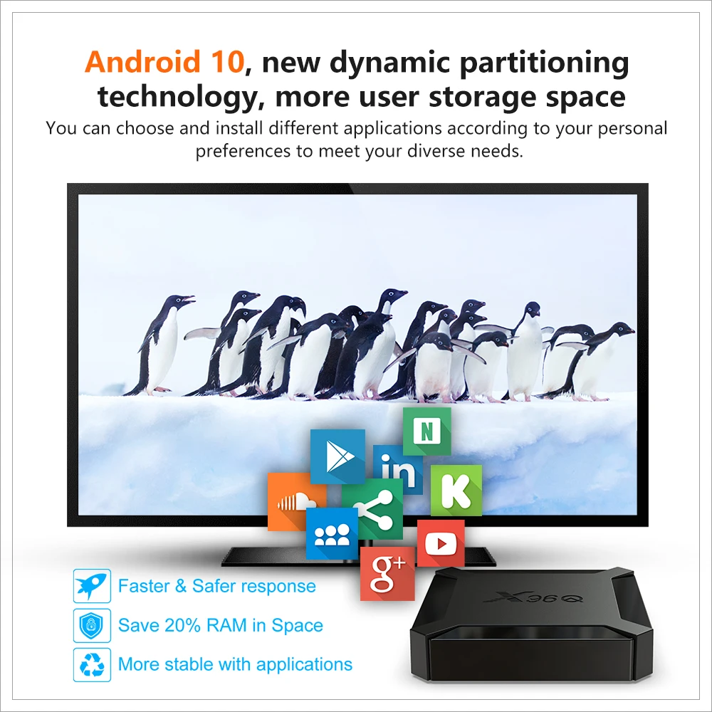 ТВ-приставка X96Q Rockchip H313 Android 10 0 4K Hd Youtube медиаплеер 2 ГБ 16 Wi-Fi 1080P Netflix Google Voice |