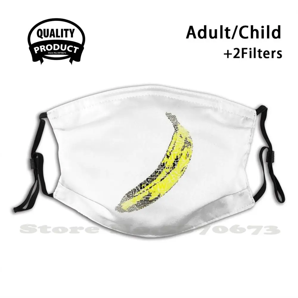 

Маска для лица подземная многоразовая с фильтром, моющаяся Пылезащитная маска для лица с надписью, облаком, бананом, Нико, бархатной подземн...