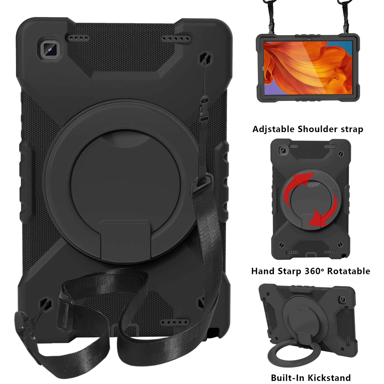 

Новый жесткий Hy-brid ударопрочный чехол-подставка с ремешком и креплением на руку для планшета Samsung Galaxy Tab A7 10,4 "2020 Sm-t500/t505 геймер