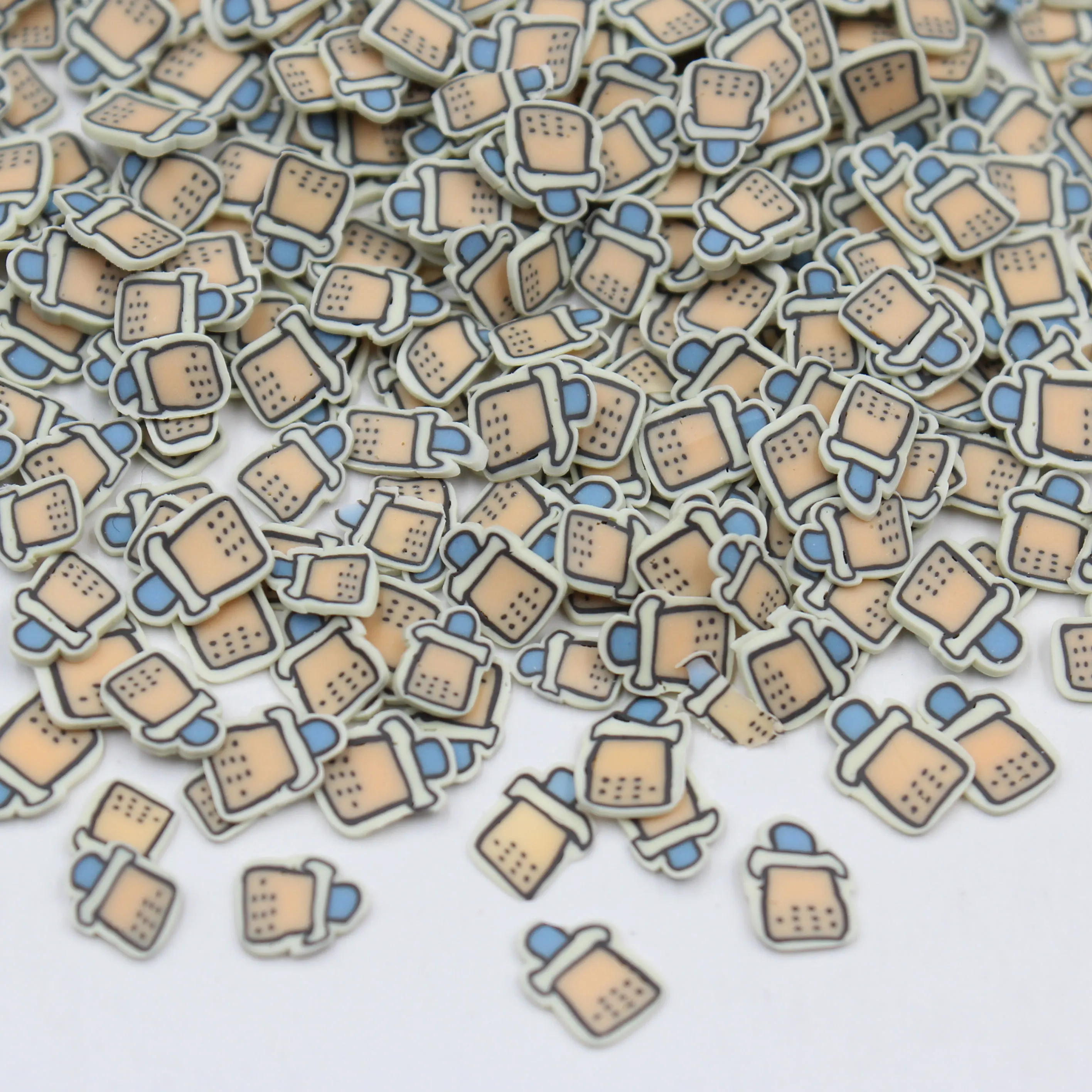 100 г/лот молочно-Чай ломтиков из полимерной глины жемчужный молочный Чай мягкая