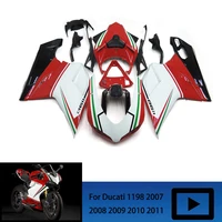 for ducati 848 evo 1098 1198 1098s 07 11 lnjection fairing kit motorcycle body shell kit 848 evo1098 1198 1098s 07 08 09 10 11