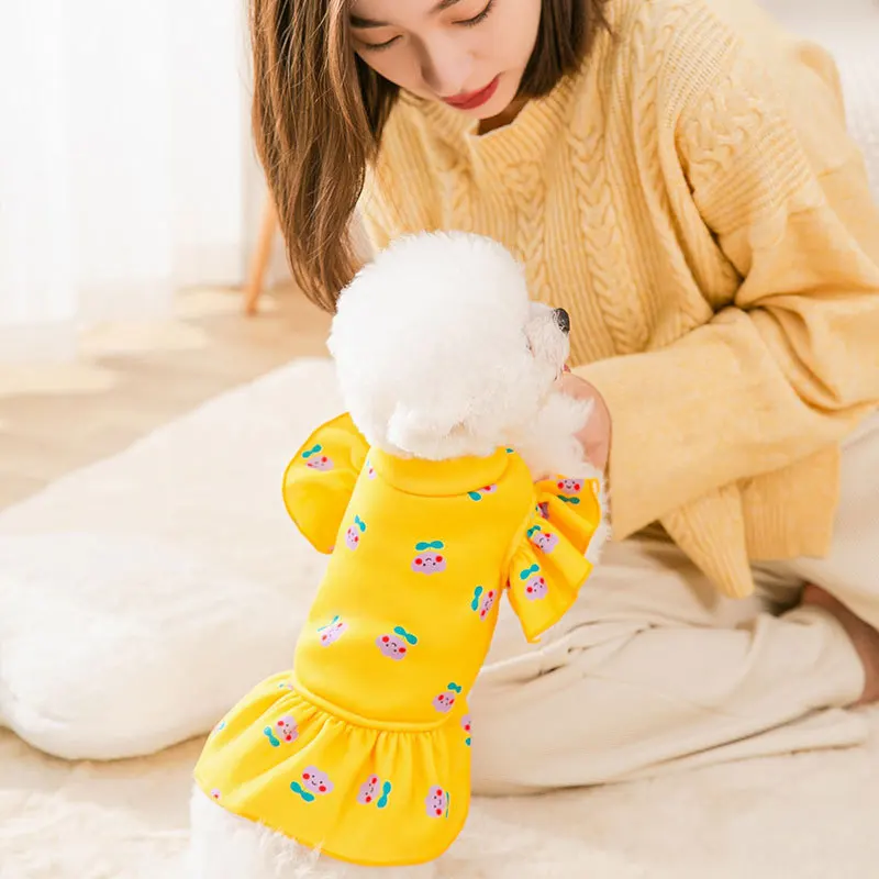 

Universal Sweet Cute Pet Flower Skirt Warm Comfortable Pet Flower Hoodie Beautiful Popular Dog Dress Cute Fashion Dog Hoodie