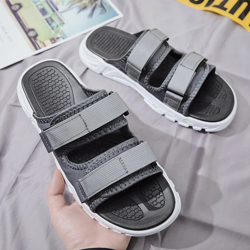 

Hot Fashin Summer Casual Shoes New Black Men Slippers Men Women Bathroom Sandals Anti-Skid Mens Slides Velcro Shoes