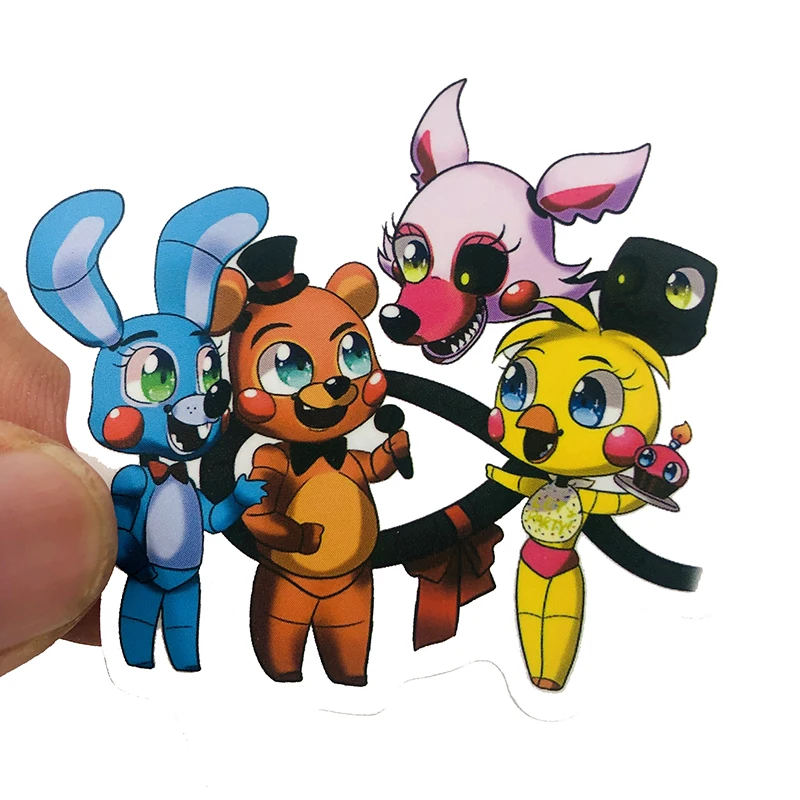 Pegatina de animaci&oacute;n de cinco noches en Freddy para tableta, ordenador, monopat&iacute;n, &aacute;lbum de recortes, refrigerador, regalo para ni&ntilde;os-5