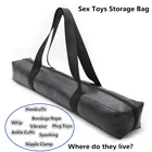 Эротические аксессуары для БДСМ бондажа, секс-игрушки для наручников, кнут, ошейник, зажим для сосков, кожаный большой объем для хранения