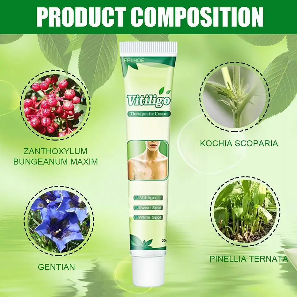 

New Vitiligo Leukoplakia Disease Treatment Ointment Spot Medical Cream White Pigment Repair Disease Chinese Balm Melanin W8B9