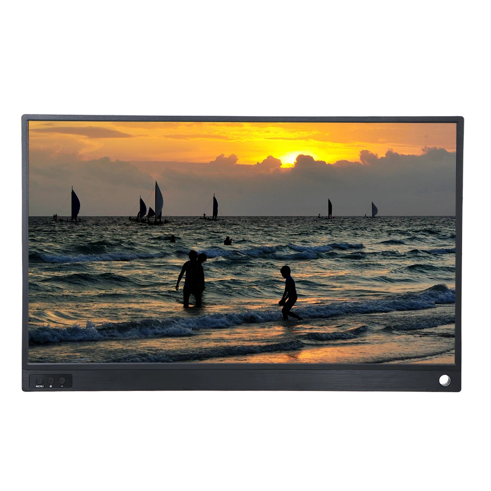 T-bao 15,6 ''сенсорный экран портативный монитор 1920x1080 HD ips дисплей монитор 8000 мАч аккумуляторная батарея с кожаным чехлом