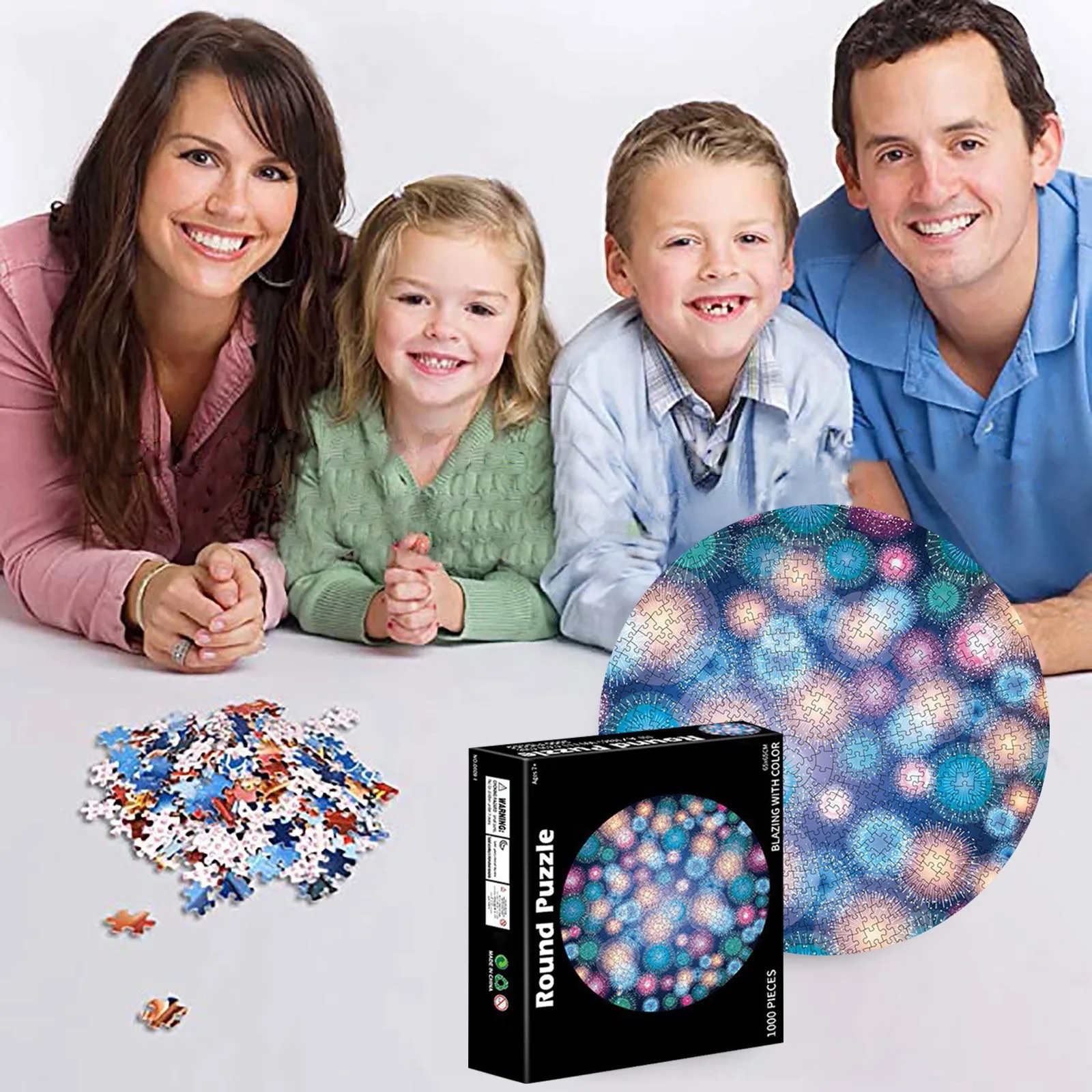 

2021 DIY Crafts Landscape Wooden Dults Round Puzzles 1000 Piece Large Game Interesting Toys Personalized Gift rompecabezas