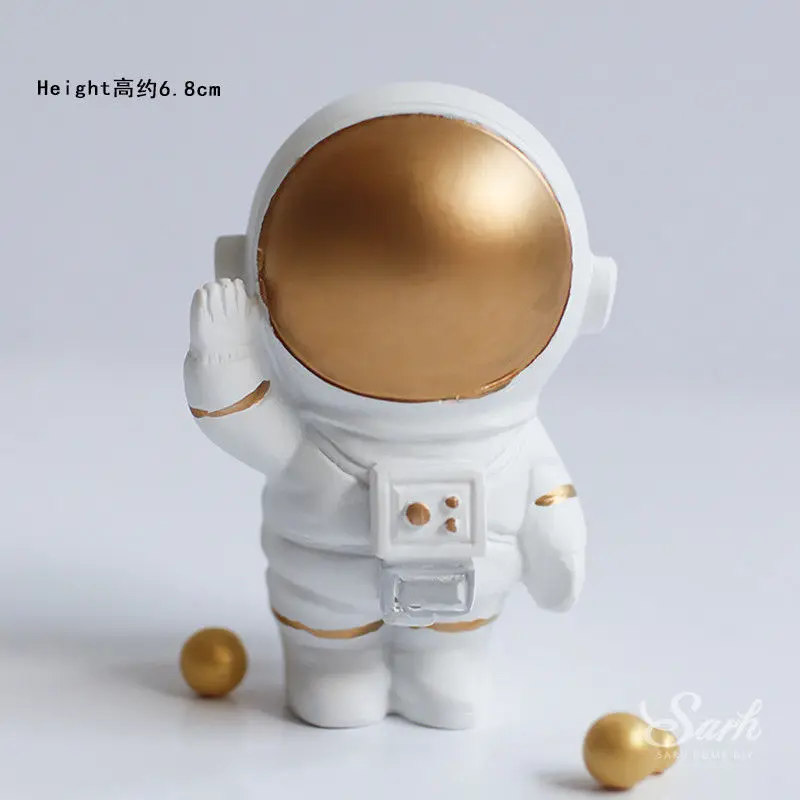 Waving astronaut A Ракета астронавт космический корабль украшения "Oh Baby" С Днем Рождения Торт Топперы Свадебные Детские шоу приспособление для выпечки Ins прекрасные подарки - Цвет: Waving astronaut A