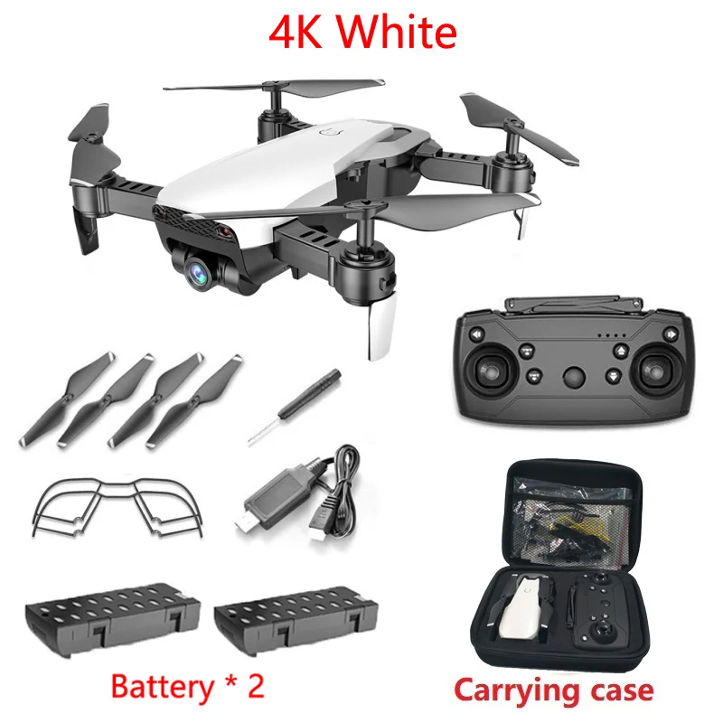 LAUMOX M69G FPV Дрон с камерой 4K HD Дрон широкоугольный WiFi складной селфи Дрон оптический поток RC Квадрокоптер Vs E58 M69 Дрон - Цвет: 4K White 2B CB