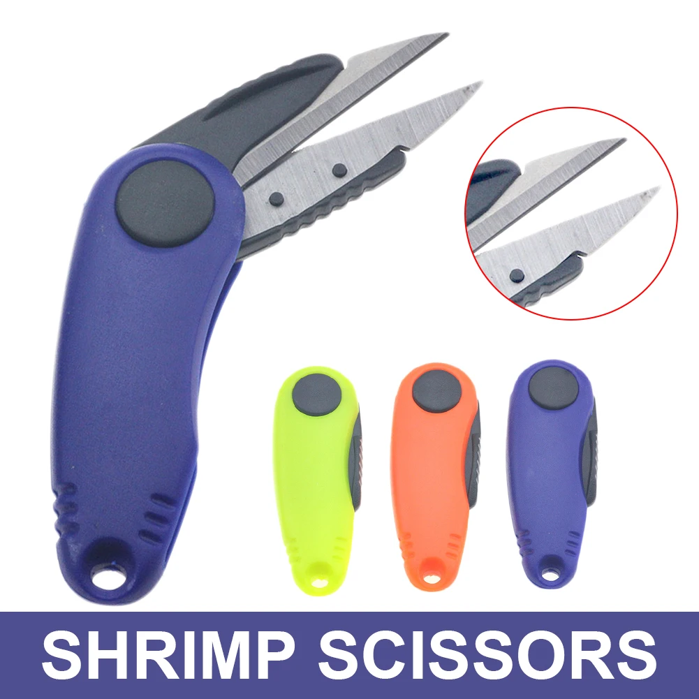 

Shrimp-Shaped Fishing Line Scissor Stainless Steel Fishing Tackle Folding Scissor for Fishing accessories Clipper Cutting Line