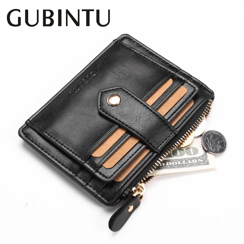 

GUBINTU Fashion Wallet Men PU Leather Zipper Hasp Multifunction Coin Purse Credit Card Holder Coin Wallets Men Women Card Wallet