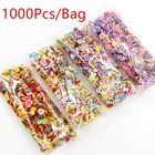 1000 шт.упак., смешанные кусочки фруктов, животных, глина, слайм, заливка ногтей, дизайн ногтей, торт, цветок, эпоксидная смола, наполнитель для самостоятельного изготовления инструментов