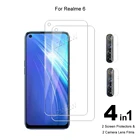 Защитная пленка для объектива камеры Realme 6 и закаленное стекло