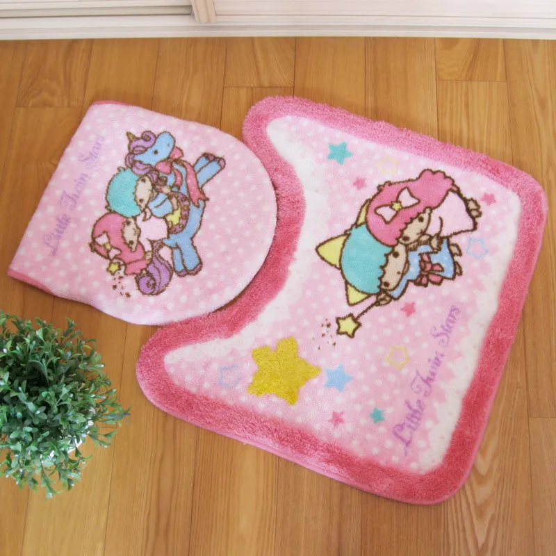 bathroom plush toilet set cover wc seat cover bath mat closestool lid cover 3pcsset toilet seat cushion ring free global shipping