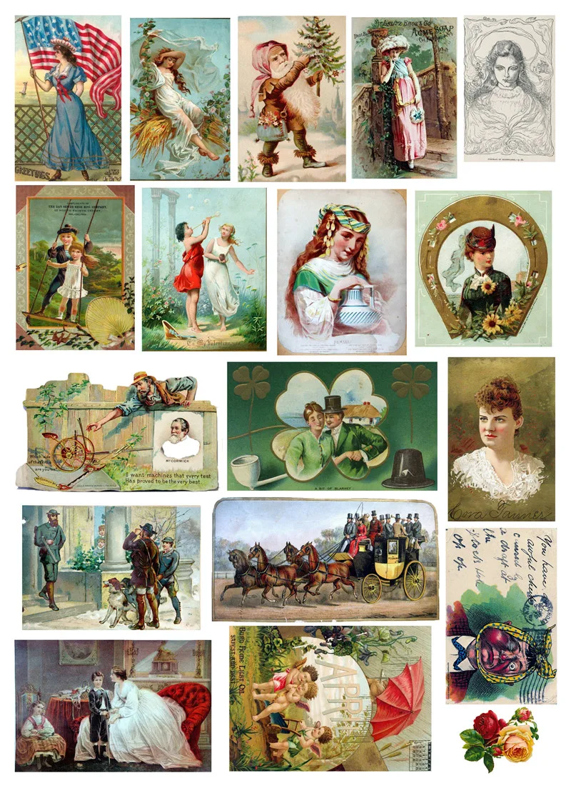 

vintage Stickers Crafts And Scrapbooking stickers kids toys book Decorative sticker DIY Stationery