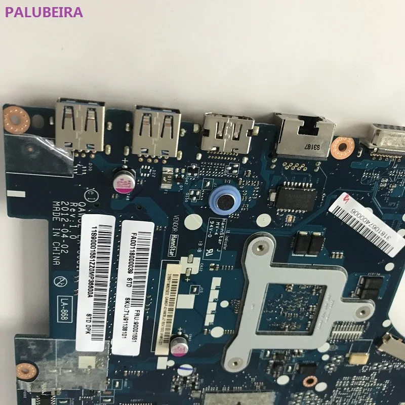 PALUBEIRA PALUBEIRA для lenovo G585 материнская плата для ноутбука QAWGE LA-8681P основная плата на плате два слота для оперативной памяти