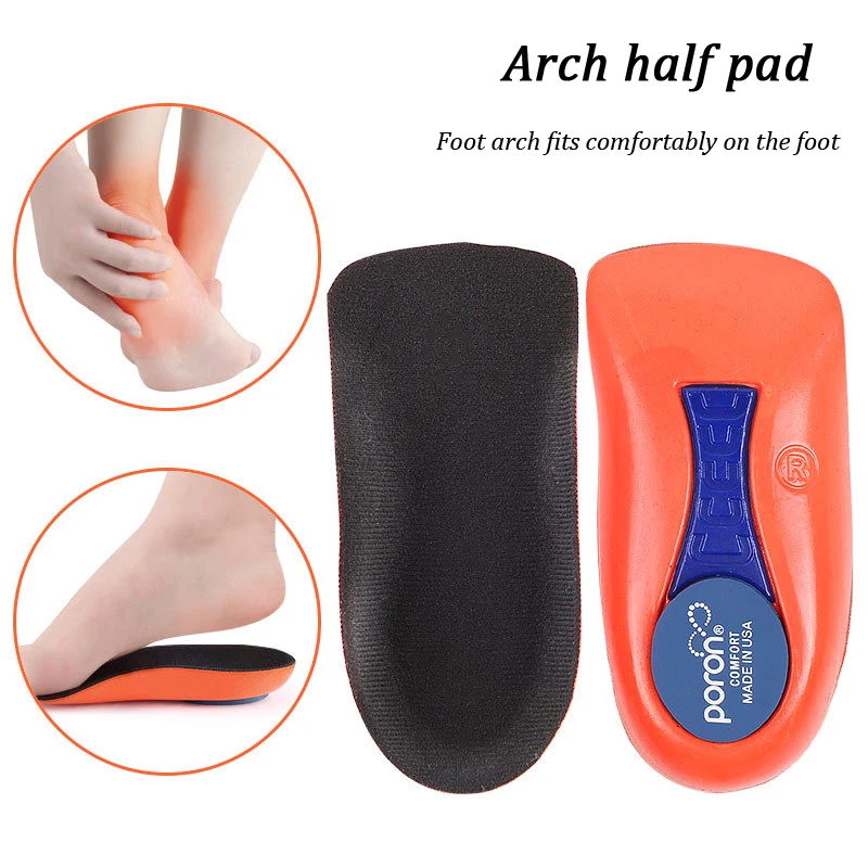 

Plantar Fascitis Half Insoles for Feet Shock Absorption Elasticity Running Arch Support Orthopedic Heel Pad Sneakers Shoe Insert