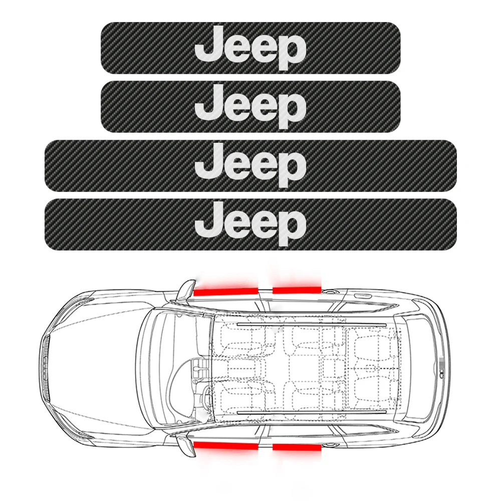 4 шт. автомобильные наклейки для JEEP Renegade Wrangler Cherokee Compass|Наклейки на автомобиль| |