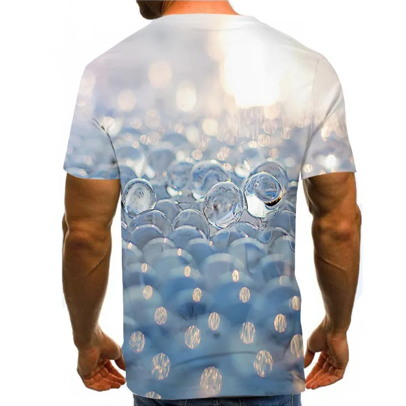 

Men's Graphic Shirt Bead 3D Print US Size T Shirt Unisex Tee Casual Light blue Top Novelty Clothing