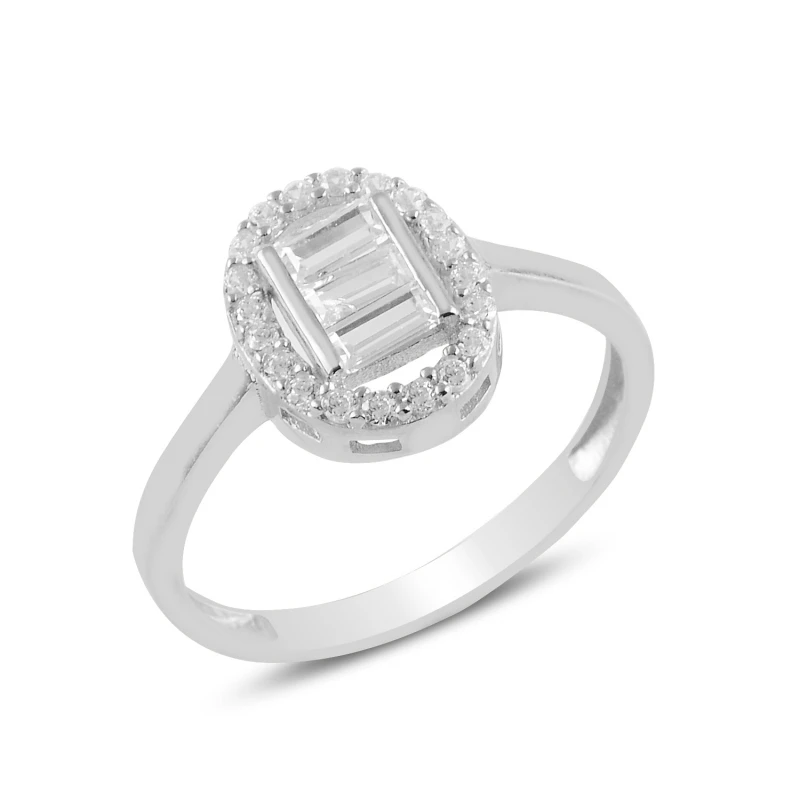 

Серебряное обручальное кольцо Silverlina с цирконом