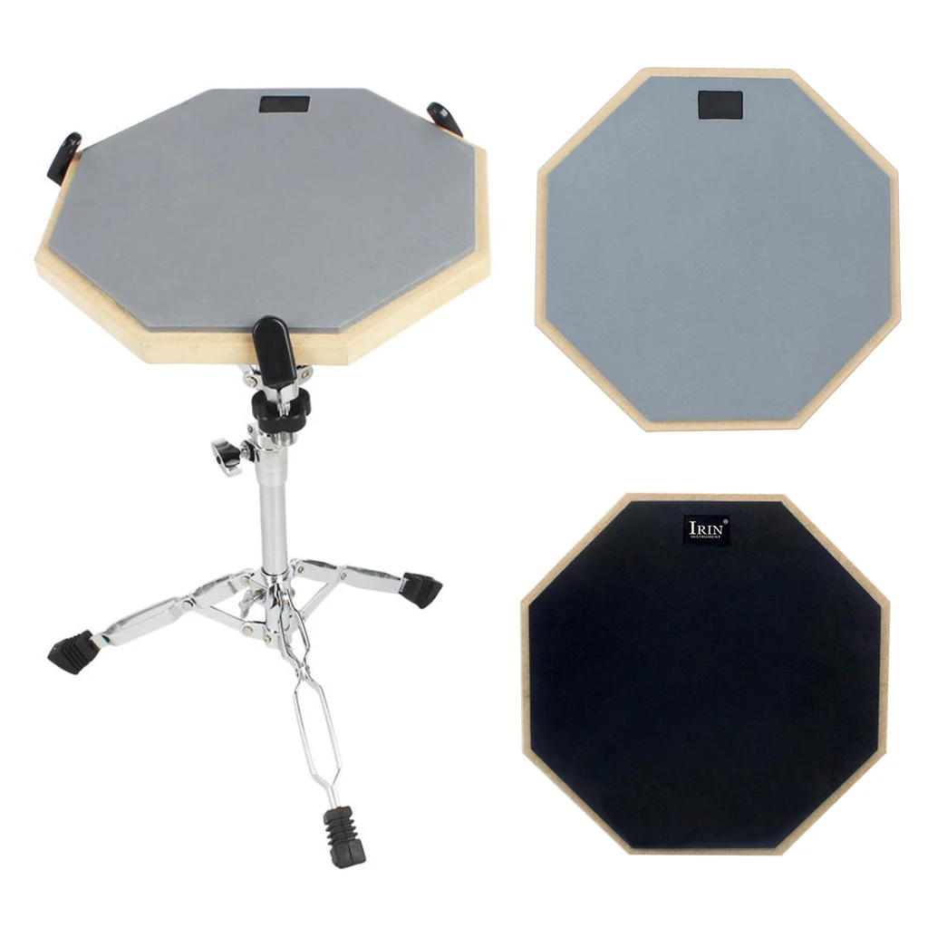 

Прочная резиновая деревянный немой Барабаны Двусторонняя бесшумный Тренировочный Коврик Dia. 32 см