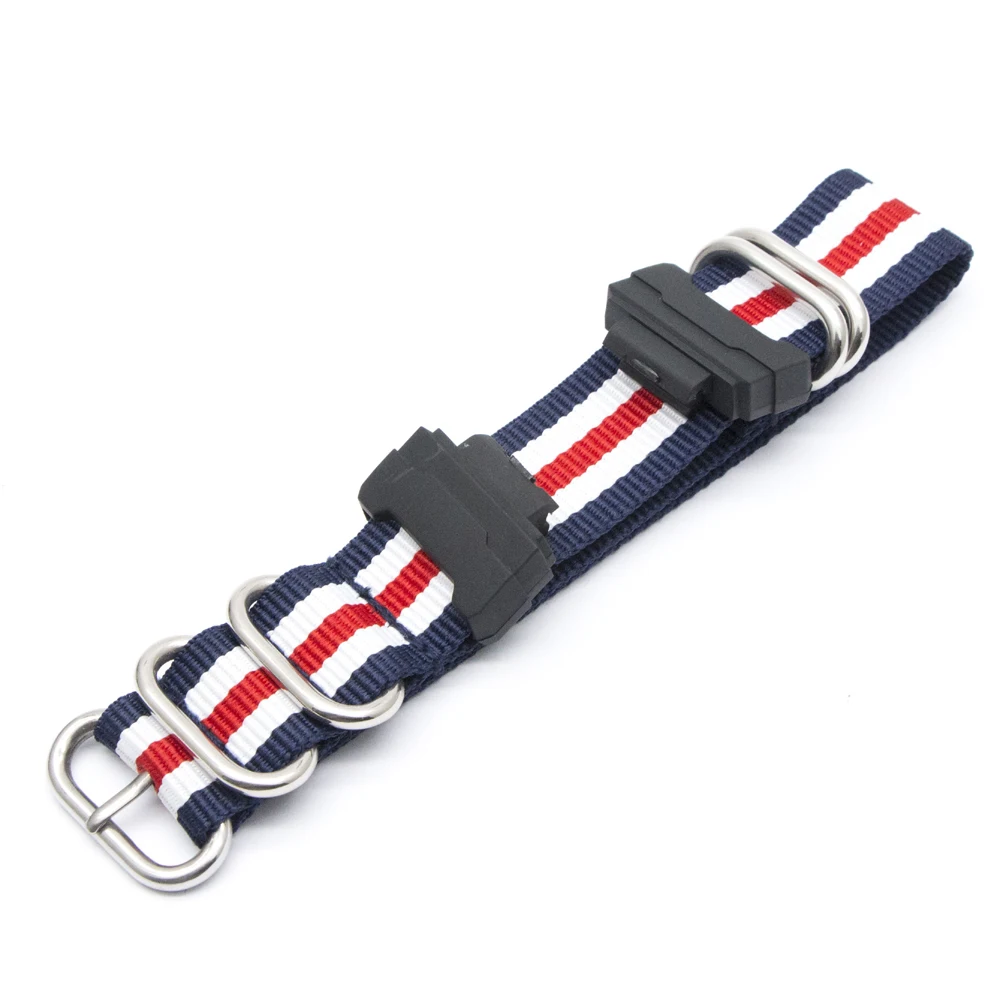 

Nylon Band Outdoor Sports Strap For Casio G-shock Black Ring Buckle 22MM Watch Replacement Accessories