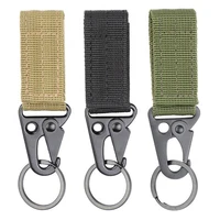outdoor hanging nylon webbing belt metal hook buckle olecranon keychain clasp tactical carabiner backpack accessory