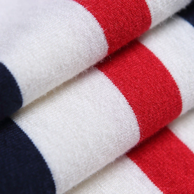 Женская Полосатая Рубашка-Поло Повседневная рубашка-поло из 95% хлопка с