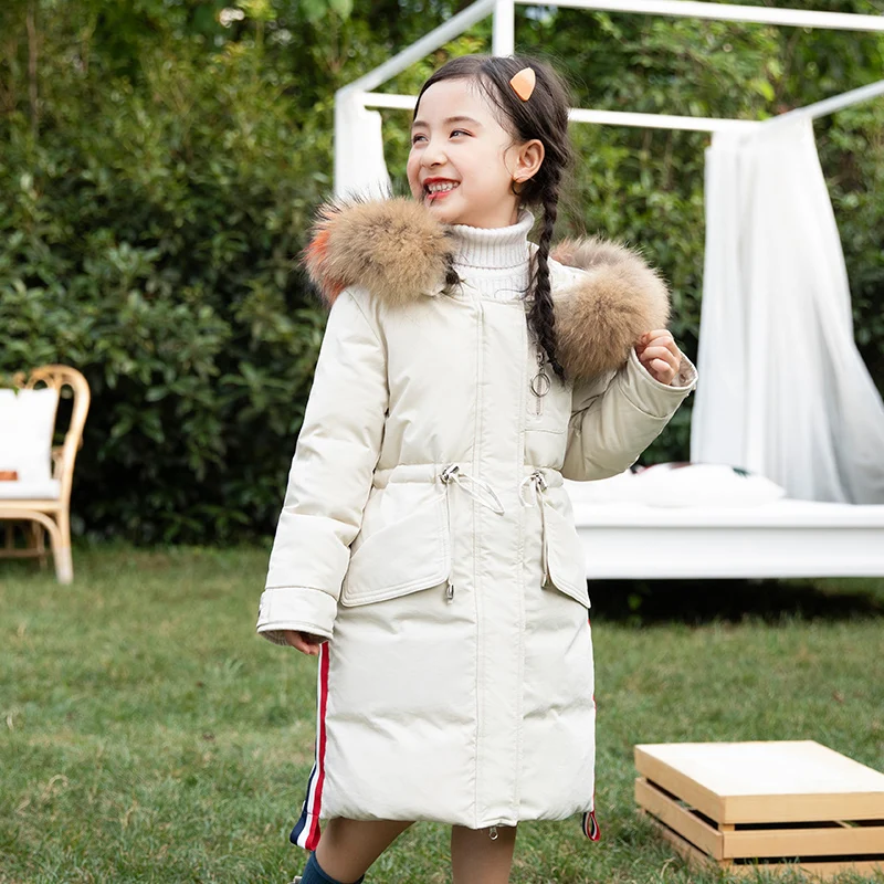 2019 модные зимние пуховики для девочек теплые детские парки пальто из