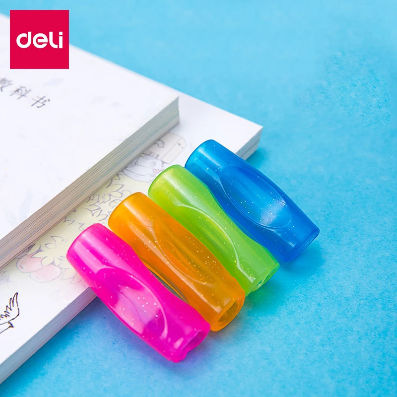 

Deli 4pcs/bag Children's School Office Writing Correction pen holding posture pencil cover Soft TPU