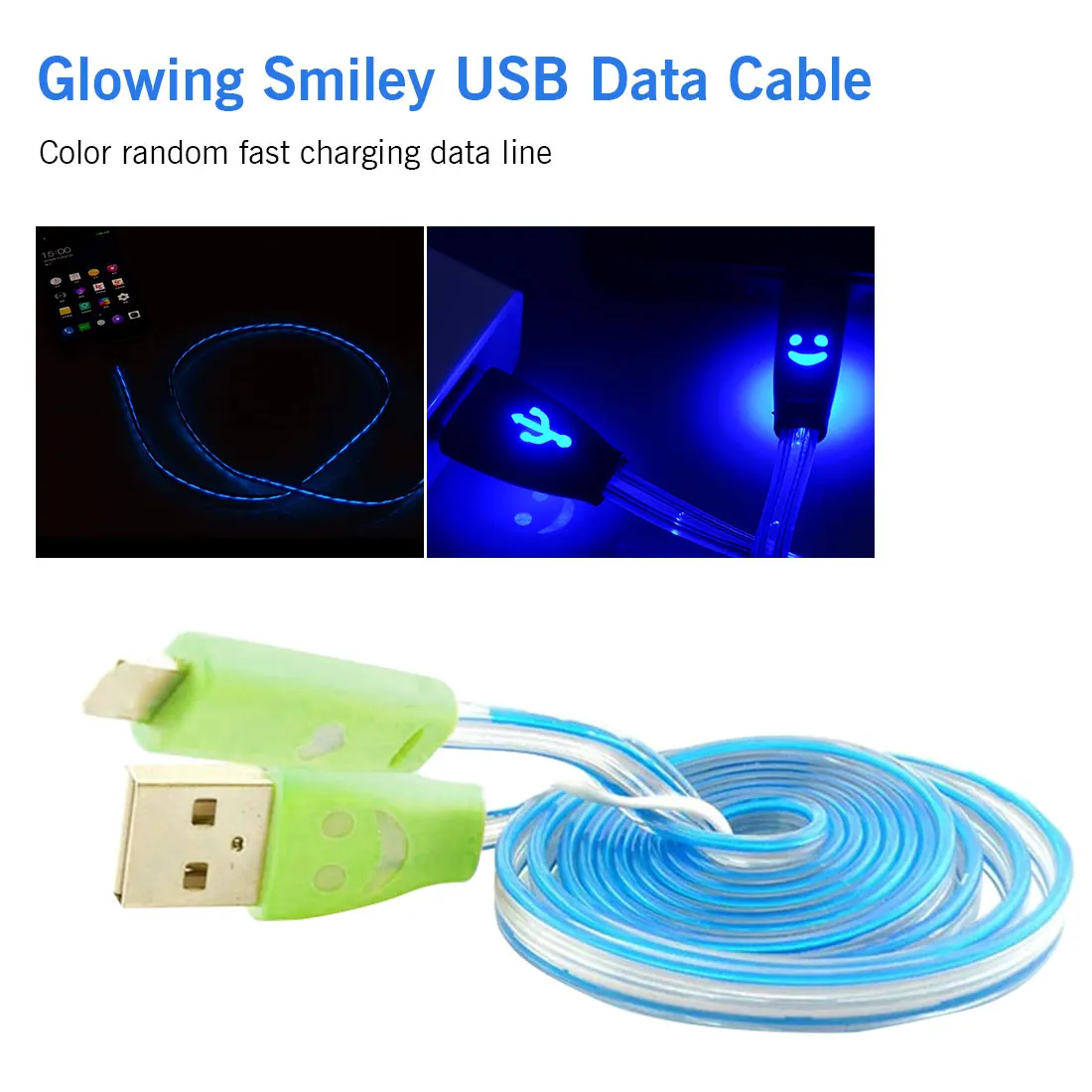 Кабель Micro USB для телефона цветной градиентный светодиодный кабель USB2.0 зарядки