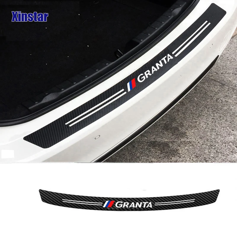 

carbon fiber car rear bumper sticker for Lada Granta
