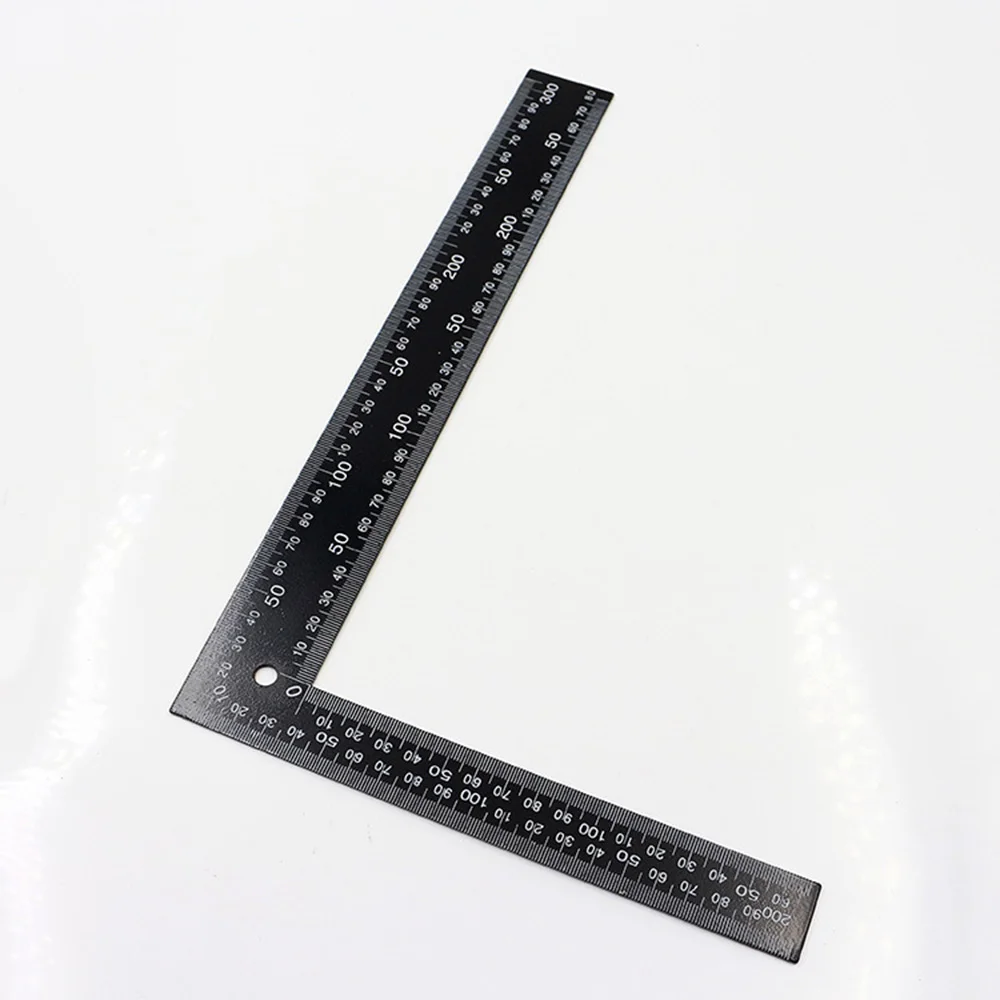 

Black Steel Angle Square 30 * 20cm + Aluminum Alloy 7 Inch Triangle Ruler Power Tools Accessores Part