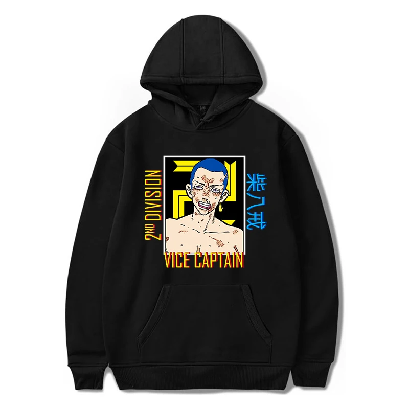 

New Anime Tokyo Revengers Long Sleeve Hoodies CHIEIIYU MATSUNO VICE CAPITAN 2ND DIVISION Print Unisex Oversized Anime Hoodies