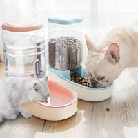 pet dog automatic feeders fountain 3 8l large capacity kitten feeding container cat food bowl water dispenser feeding bowls