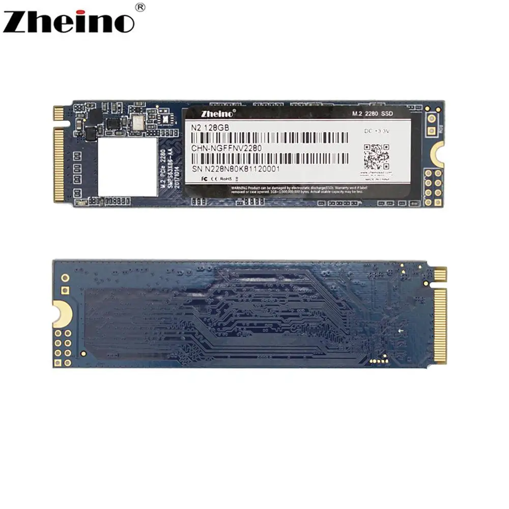 Zheino M.2 PCIe SSD N2 128 ГБ NVMe 2280 мм NGFF для ноутбука Внутренний твердотельный жесткий
