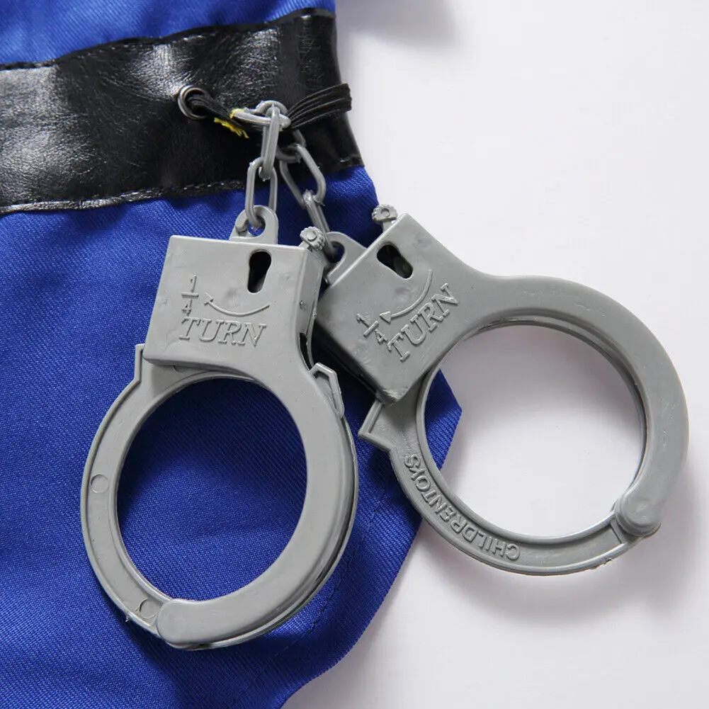 Pet Dog Costume Mini Police Uniform Suit With Hat Handcuffs Halloween Xmas Puppy Apparel Cool Cute Dogs Pet Cosplay Clothing