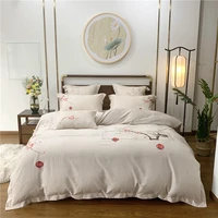 winter brushed warm bedding set chinese styletexture pattern queen king size bed sheet set duvet cover set 47pcs for home decor
