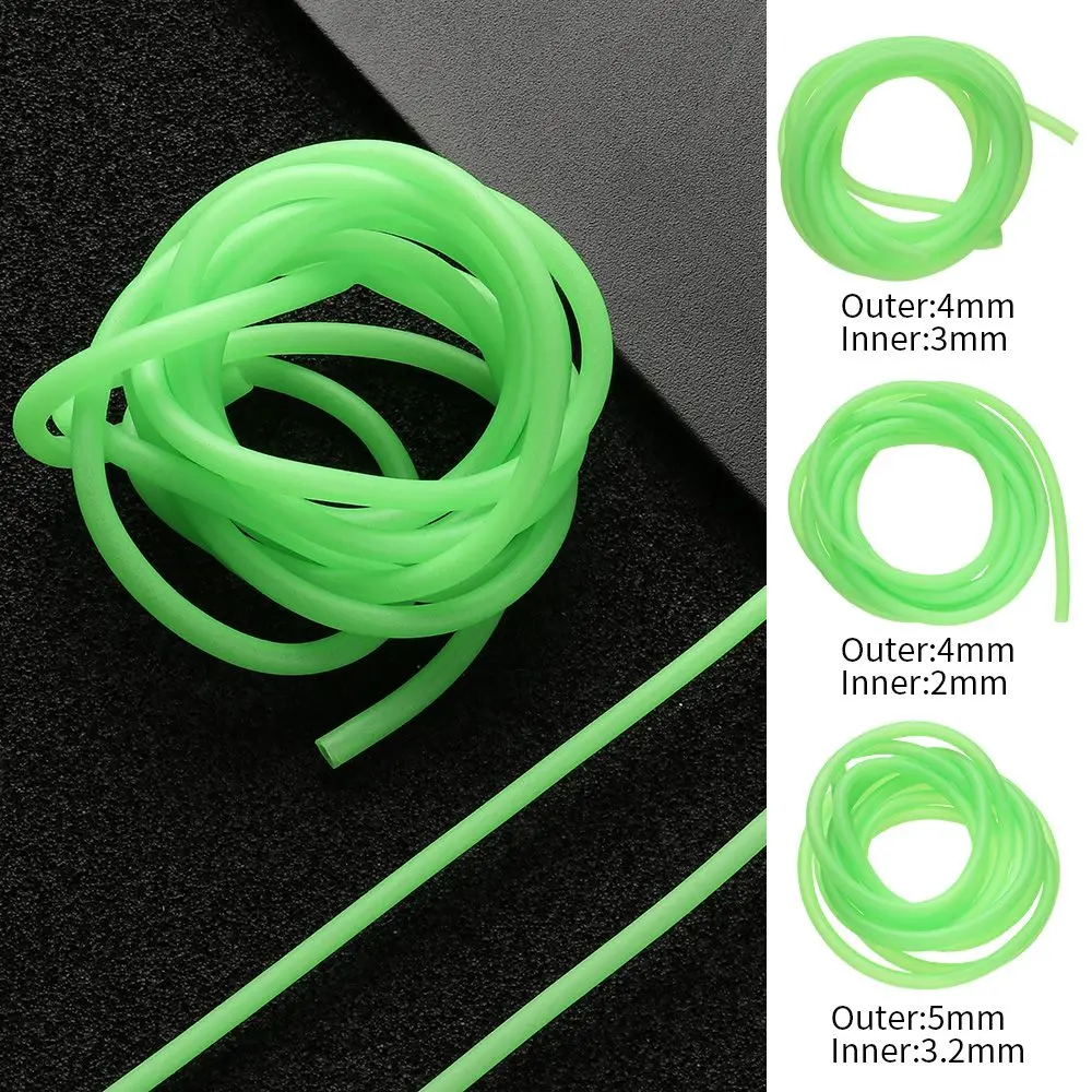 Зеленая пвх мягкая пластиковая рыболовная люминесцентная трубка 2 м светящиеся
