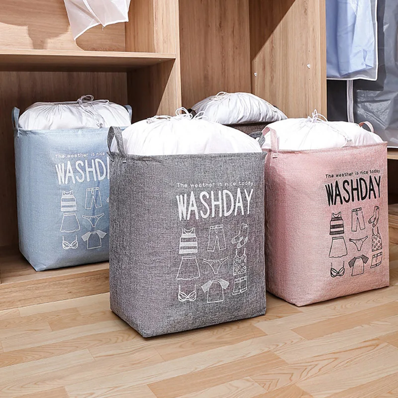

Random 2 Storage Bags 75L Large Clothes Organization Storage Containers for Comforters Bedding Foldable Organizer with Handle